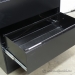 Meridian Black 3 Drawer Lateral File Cabinet, Locking